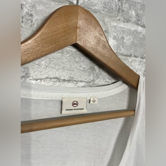 AG ADRIANO GOLDSCHMIED | white scoop-neck short sleeve 100%  cotton tshir… - Picture 5 of 8